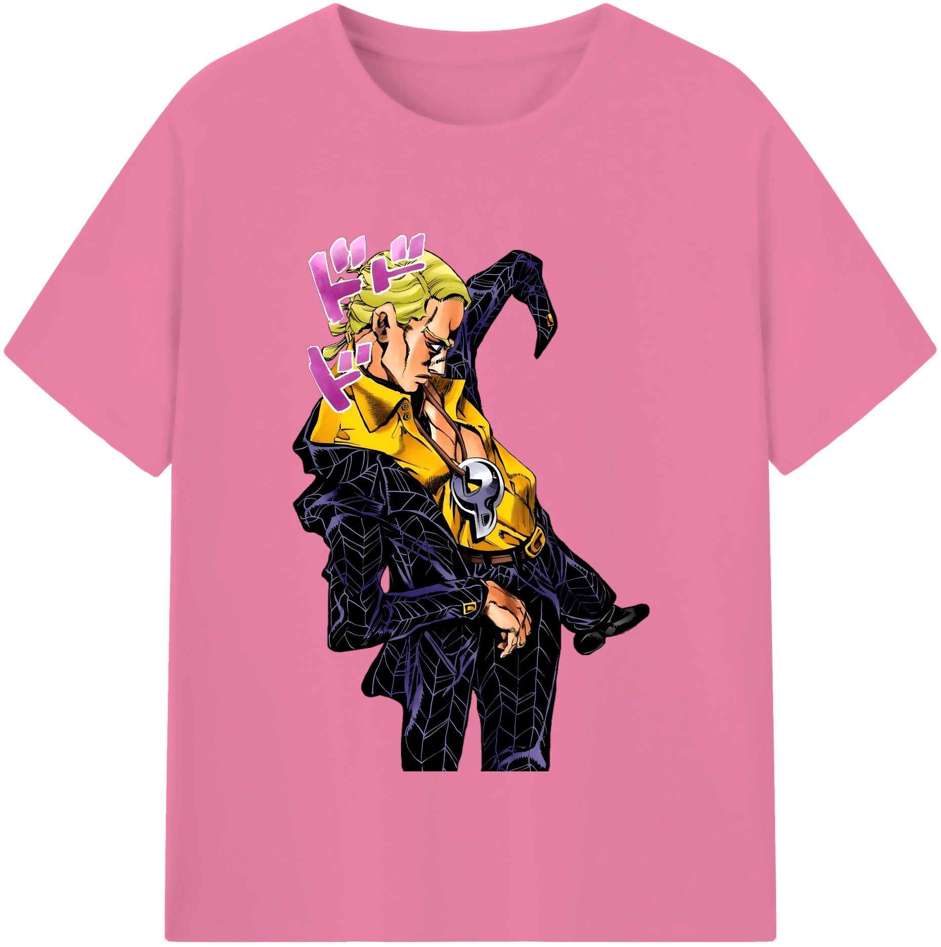 （画像用） ジョジョの奇妙な冒険 プロシュート JoJo's Bizarre Adventure Prosciutto 綿100％半袖Tシャツ（フロントプリント）
